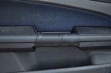 BLACK STITCH FITS FORD FOCUS C MAX  03-07 2X FRONT LEATHER DOOR HANDLE COVERS