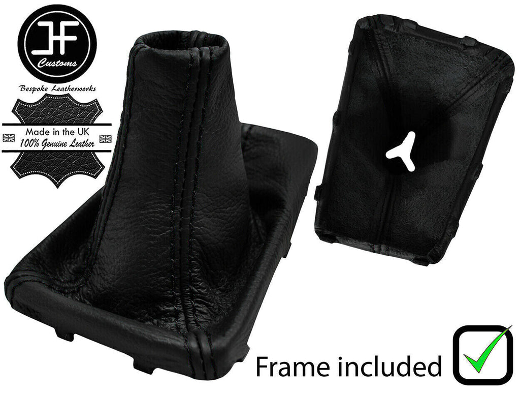 BLACK STITCH LEATHER GEAR+PLASTIC FRAME FOR VOLVO V40 CROSS COUNTRY 12-19