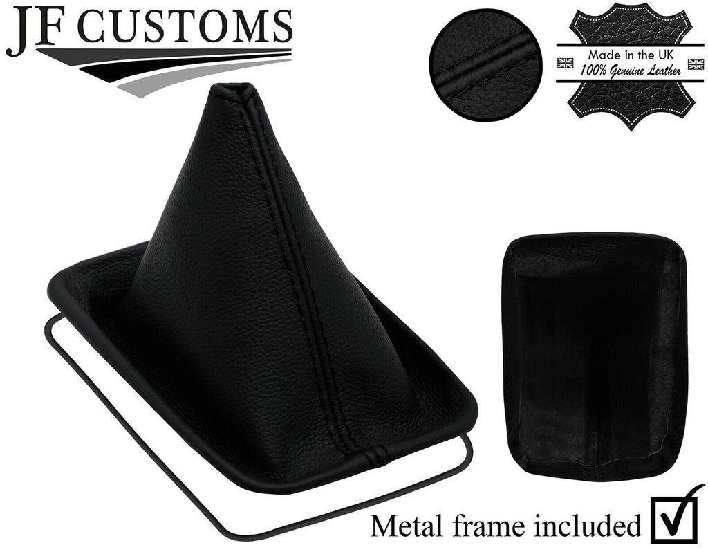 BLACK STITCHING LEATHER GEAR GAITER + METAL FRAME FOR NISSAN NV200 2010-2014