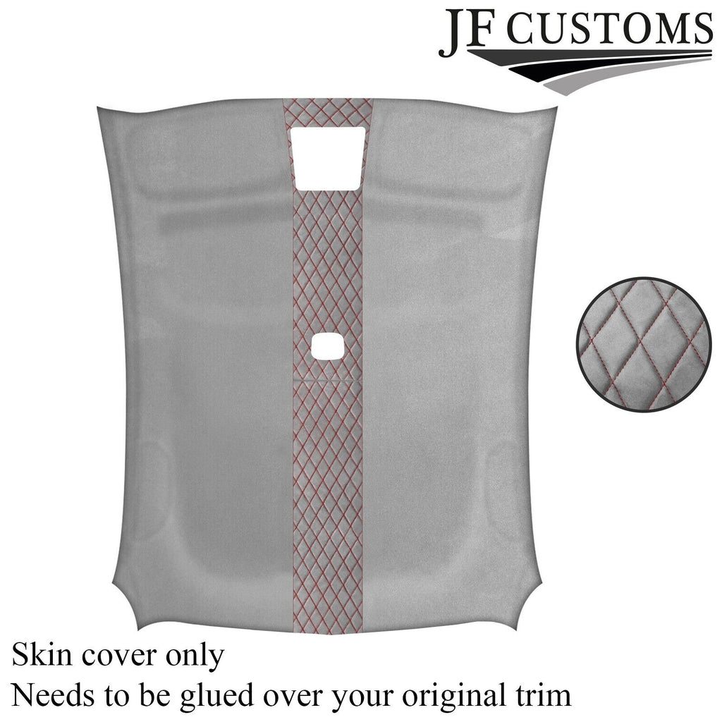 DSG2 D RED STITCH L GREY SUEDE HEADLINER COVER FOR MITSUBISHI LANCER EVO 7 8 9