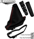 RED STITCH LEATHER GEAR HANDBRAKE+FRAMES+SUEDE TOP CLIP FOR MINI F55 F56 F57