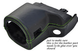 GREEN STITCHING FITS MG MGF MGTF 95-05 STEERING WHEEL SHROUD LEATHER COVER ONLY