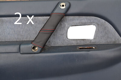 red stitching FITS MITSUBISHI SHOGUN PAJERO 90-99  2X DOOR HANDLE COVERS