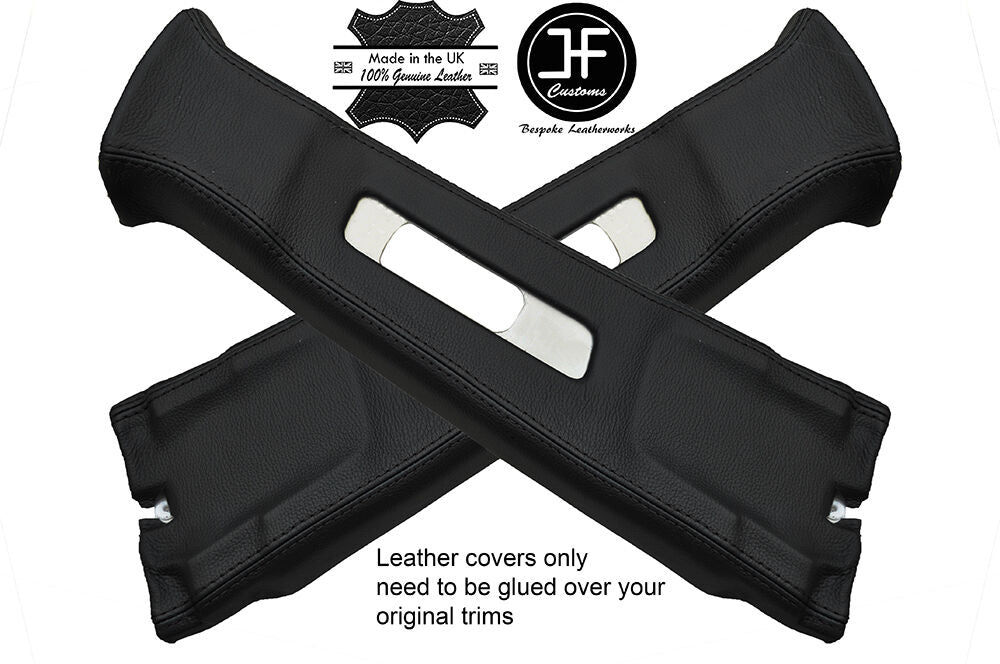 BLACK STITCH 2X UPPER B PILLAR COVERS FOR SUBARU IMPREZA WRX STI HATCHBACK 08-14