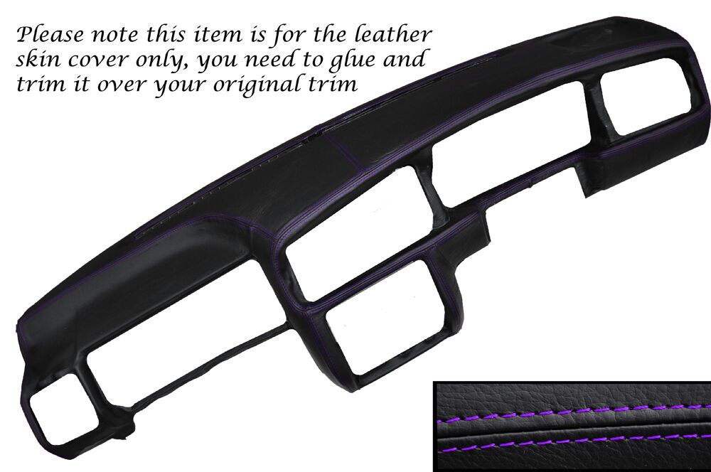 PURPLE STITCH DASH DASHBOARD LEATHER SKIN COVER FITS VW GOLF MK3 III JETTA 91-98