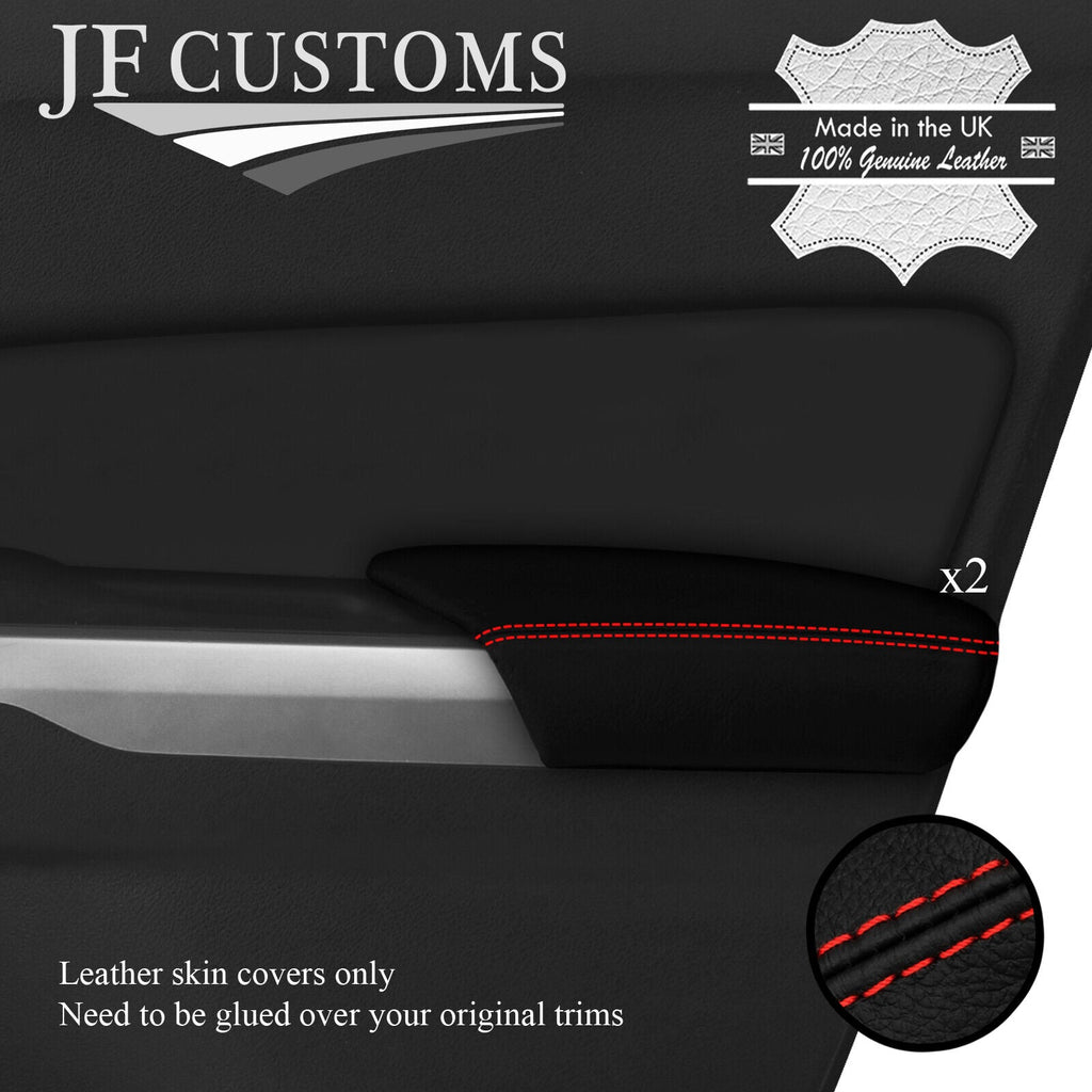 RED STITCH 2X FRONT DOOR ARMREST COVER FITS SUZUKI VITARA LY 15-20 CUSTOM NEW