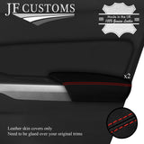 RED STITCH 2X FRONT DOOR ARMREST COVER FITS SUZUKI VITARA LY 15-20 CUSTOM NEW