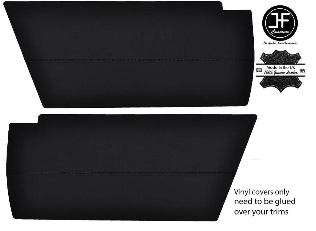 BLACK STITCHING 2x REAR END SIDE PANEL VINYL COVERS FITS VW T25 T3 WESTFALIA