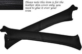 BLACK STITCH  2X WINDSCREEN PILLAR LEATHER COVERS FITS TOYOTA STARLET 1996-1999