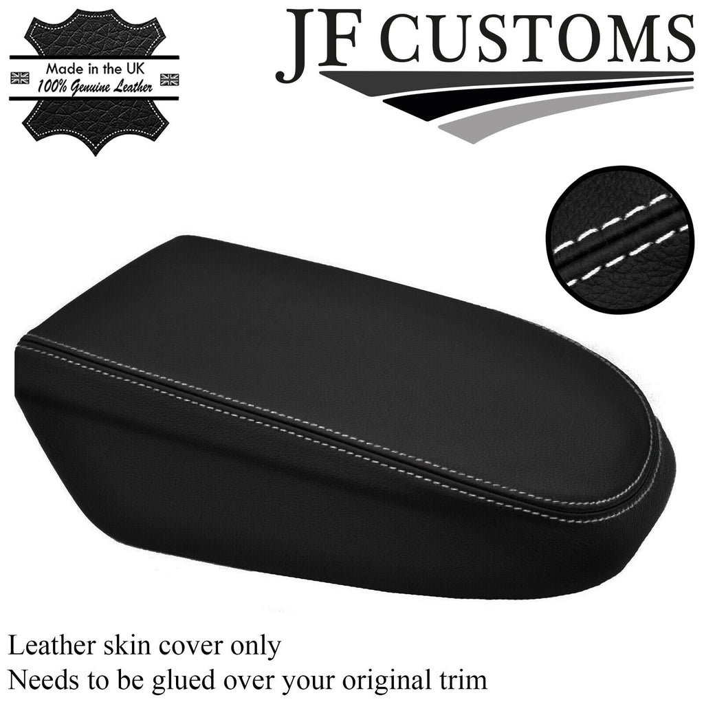 FITS FORD KUGA 2008-2012 WHITE STITCH ITALIAN LEATHER ARMREST COVER CUSTOM NEW