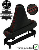 RED STITCH LEATHER AUTOMATIC GEAR+PLASTIC FRAME FOR HONDA CIVIC MK10 X 17-21