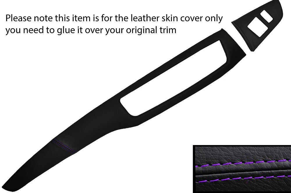 PURPLE STITCH TWO PIECE DASH KIT LEATHER COVERS FITS MITSUBISHI LANCER EVO 7 8 9
