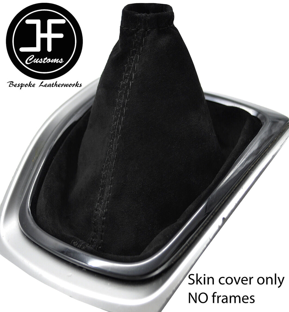 BLACK STITCH SUEDE MANUAL GEAR GAITER FITS NISSAN X TRAIL T32 2014-2019