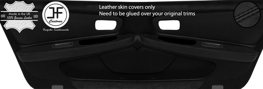 BLACK STITCH 2X FRONT DOOR ARMREST TRIM LEATHER COVER FOR TOYOTA JZX 100 CHASER