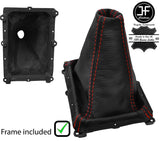 RED STITCH LEATHER GEAR GAITER+PLASTIC FRAME FOR HYUNDAI TERRACAN 01-09