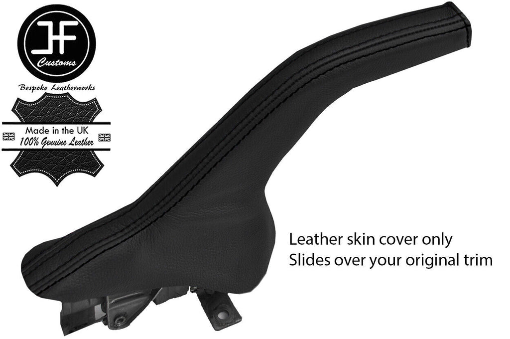 BLACK STITCH TOP GRAIN LEATHER HANDBRAKE GAITER FOR VAUXHALL OPEL VIVA 15-19