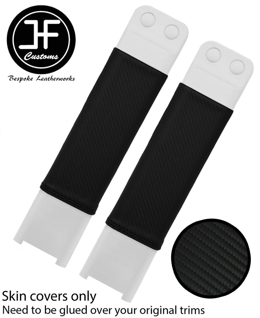 BLACK STITCH 2X KNEE PAD TRIM CARBON VINYL COVERS FITS TOYOTA MR2 MK3 00-07 JF1