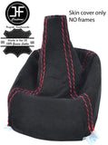RED STITCHING REAL SUEDE MANUAL GEAR GAITER FITS MITSUBISHI COLT 1995-2003