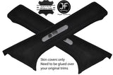 BLACK ST. 2X REAR C PILLAR ESTATE SUEDE COVERS FITS MERCEDES W202 C CLASS 93-00