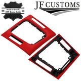 RED LEATHER GEAR + SURROUND COVER+FRAMES FOR BMW E46 99-05 COUPE JF2 CUSTOM NEW
