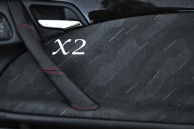 RED STITCH FITS MERCEDES E CLASS W210 1995-2002 2X REAR DOOR HANDLE COVERS