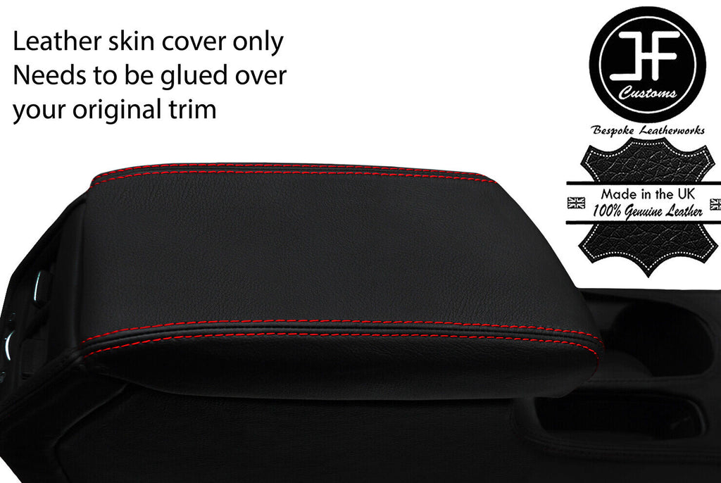 RED STITCHING ARMREST LID REAL LEATHER COVER FITS KIA NIRO 2016-2019 CUSTOM NEW