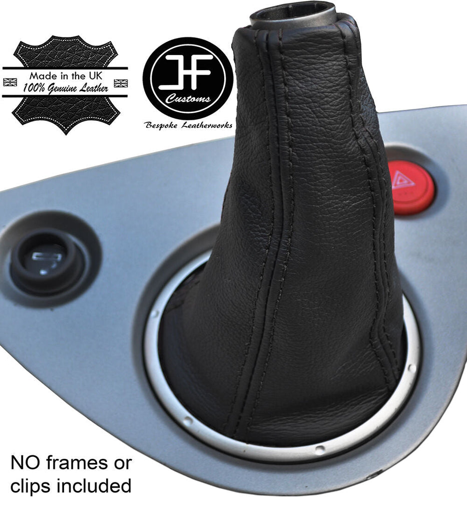 BLACK 4 STITCH GENUINE LEATHER GEAR GAITER FOR HONDA CIVIC TYPE R EP3 2001-2005