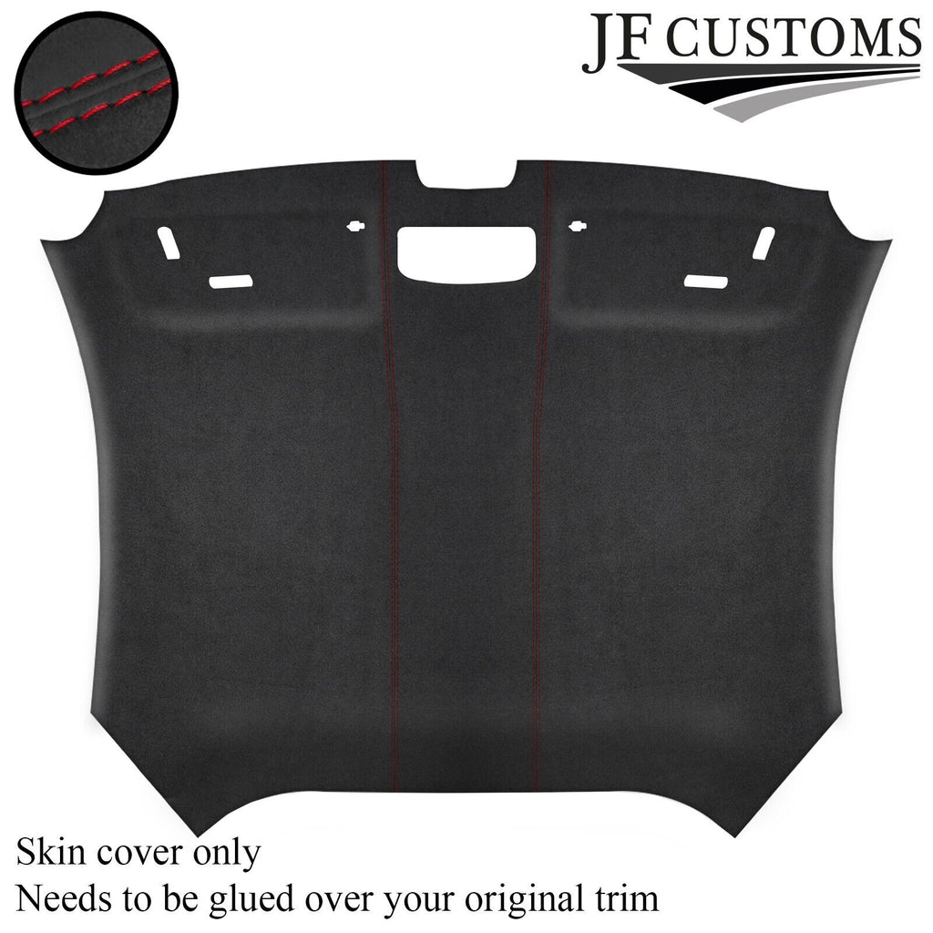 DARK RED STITCH DARK GREY SUEDE HEADLINER COVER FITS AUDI TT MK3 15-19