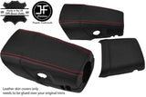 RED STITCH STEERING SHROUD COLUMN LEATHER COVER FITS FORD FIESTA MK1 XR2