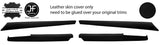 BLACK 2X FRONT + 2X REAR CAPPING REAL LEATHER COVERS FOR PORSCHE 911 SC TARGA