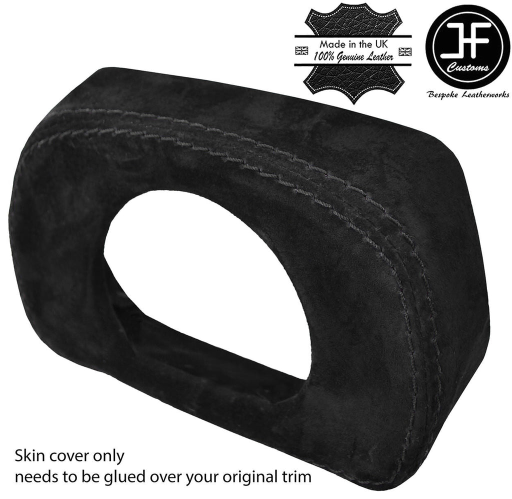 BLACK STITCH STEERING SHROUD COLUMN REAL SUEDE COVER FITS PORSCHE 944 S2 86-91