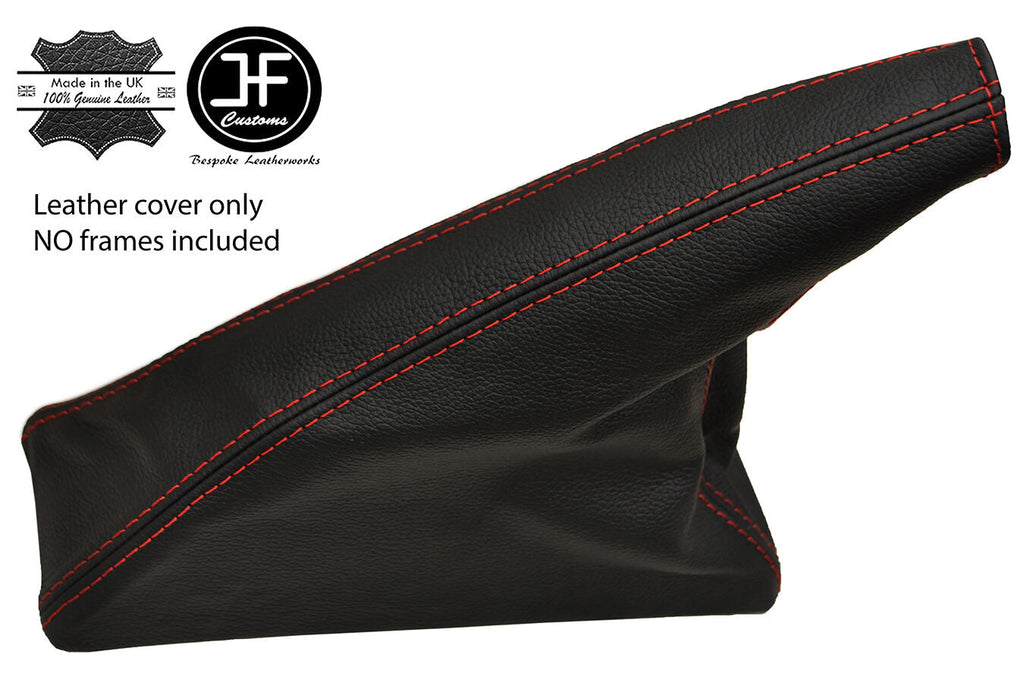 RED STITCH LEATHER HANDBRAKE GAITER FITS VW T4 TRANSPORTER CARAVELLE 90-03