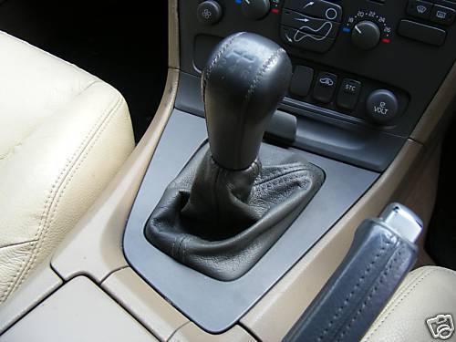 FITS VOLVO S60 GENUINE LEATHER GEAR GAITER GREY SHIFT BOOT MADE IN UK