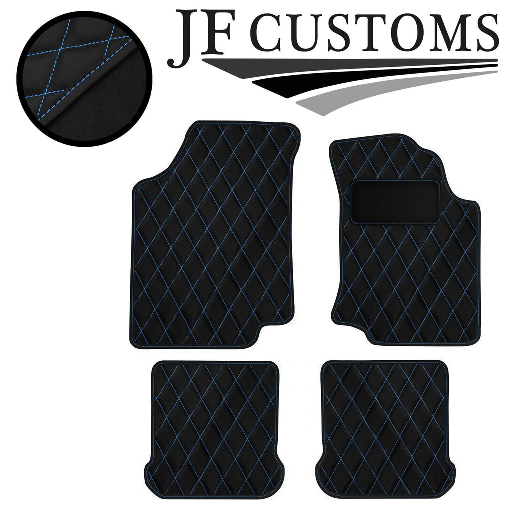L BLUE DIAMOND STITCH VINYL 4X TAILORED FLOOR CARPETS FOR GOLF MK3 92-97 JF1