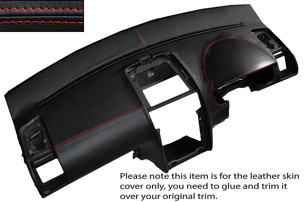 RED STITCH DASH DASHBOARD LEATHER SKIN COVER FITS VW TOURAN 2003-2010 CUSTOM NEW