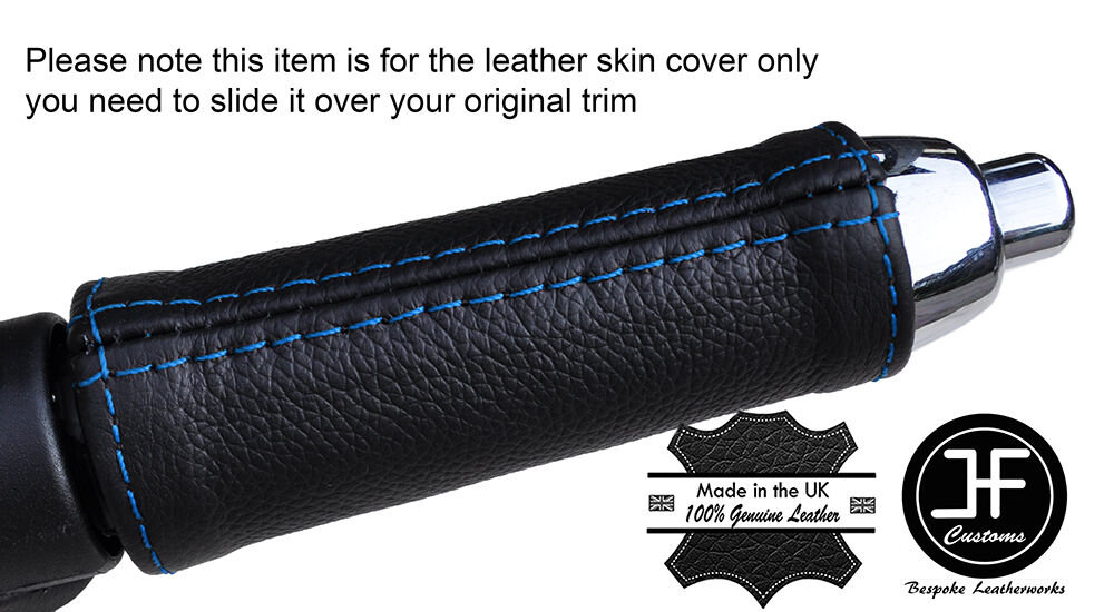 BLUE STITCH HANDBRAKE HANDLE LEATHER COVER FITS BMW MINI COOPER F55 F56 14-16