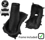 BLACK STITCH LEATHER AUTOMATIC GEAR +PLASTIC FRAME FOR FIAT 500 X CROSS 15-19