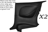 BLACK STITCHING 2x REAR DOOR CARD LEATHER SKIN COVERS FITS MITSUBISHI FTO 94-01