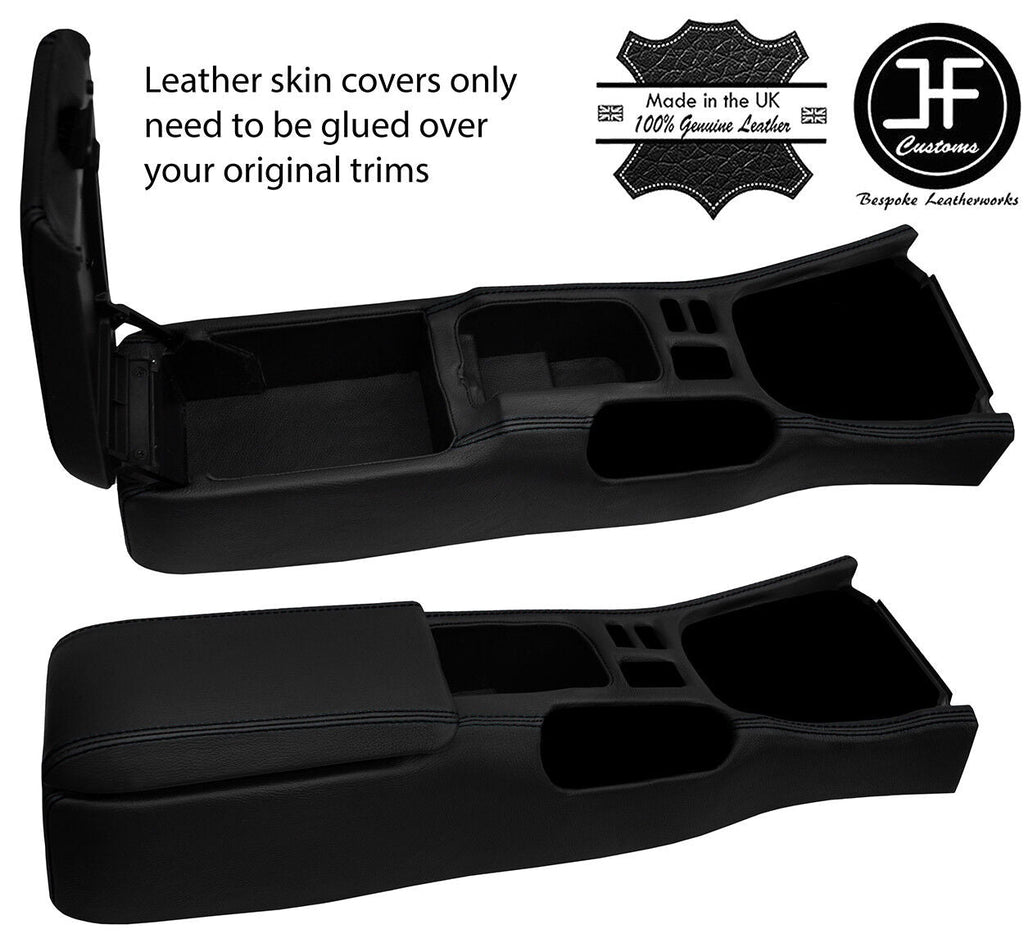 BLACK STITCH CENTRE CONSOLE&ARMREST LEATHER COVERS FITS NISSAN S14 SILVA 94-98