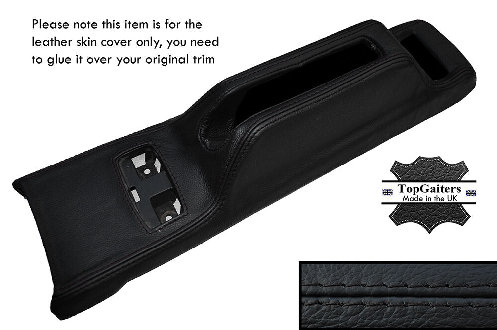 BLACK STITCH CENTRE CONSOLE HANDBRAKE TRIM SKIN COVER FITS HONDA CRX 89-91