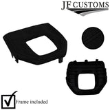 BLACK STITCH SUEDE AUTOMATIC GEAR SURROUND+FRAME FOR ALFA ROMEO GIULIA 952 16-19