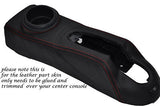 RED STITCH FITS BMW MINI ONE COOPER S R50 R53 01-03 CENTRE CONSOLE LEATHER COVER