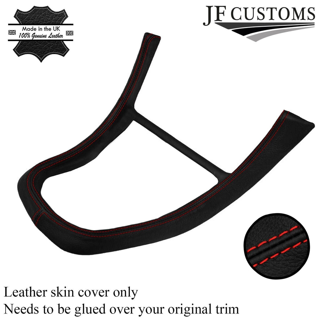 RED STITCH GEAR SURROUND LEATHER SKIN COVER FITS ALFA ROMEO 166 98-07 CUSTOM NEW