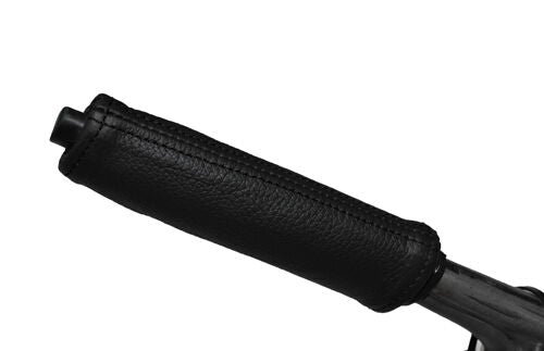 BLACK STITCHING HANDBRAKE HANDLE LEATHER SKIN COVER FITS PEUGEOT PARTNER 08-14