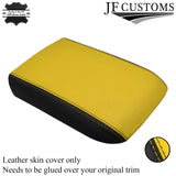 FITS FORD MUSTANG 05-09 LEATHER ARMREST COVER black yellow CUSTOM NEW MADE IN UK