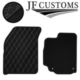 WHITE DIAMOND STITCH VINYL 4X TAILORED FLOOR CARPETS FOR SUZUKI SX4 MK1 06-13