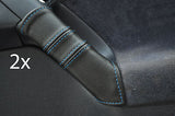 FITS VW GOLF MK3 3 III LEATHER 2X DOOR HANDLE COVERS blue CUSTOM NEW MADE IN UK