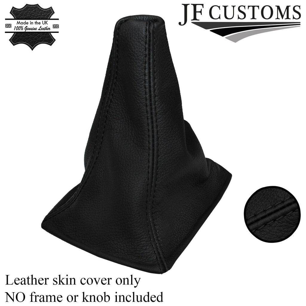 BLACK STITCHING FITS NISSAN X-TRAIL 2004-2007 GEAR STICK GAITER BLACK LEATHER