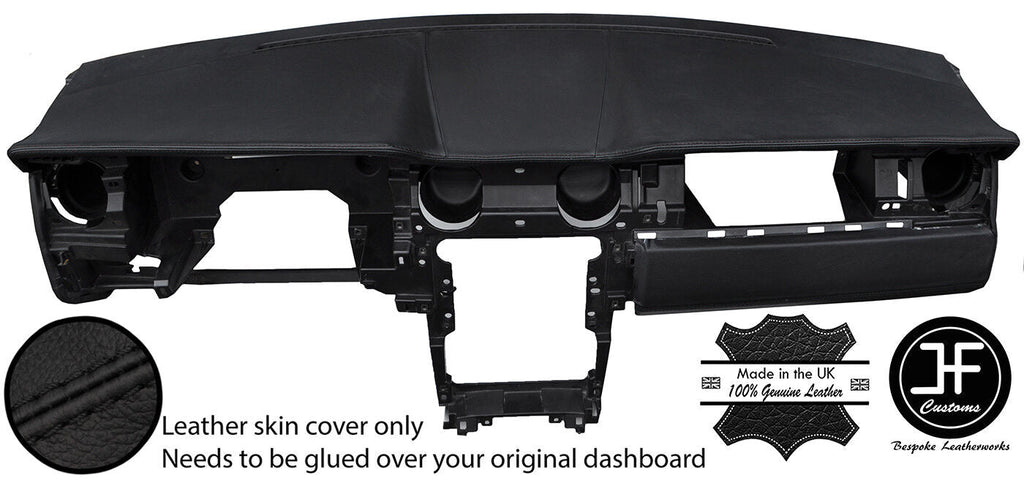 BLACK STITCH DASH DASHBOARD REAL LEATHER COVER FITS FORD MUSTANG 2005-2009