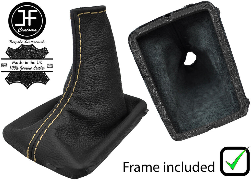 SAND STITCH LEATHER GEAR GAITER + PLASTIC FRAME FITS VOLVO V70 XC70 2007-2015